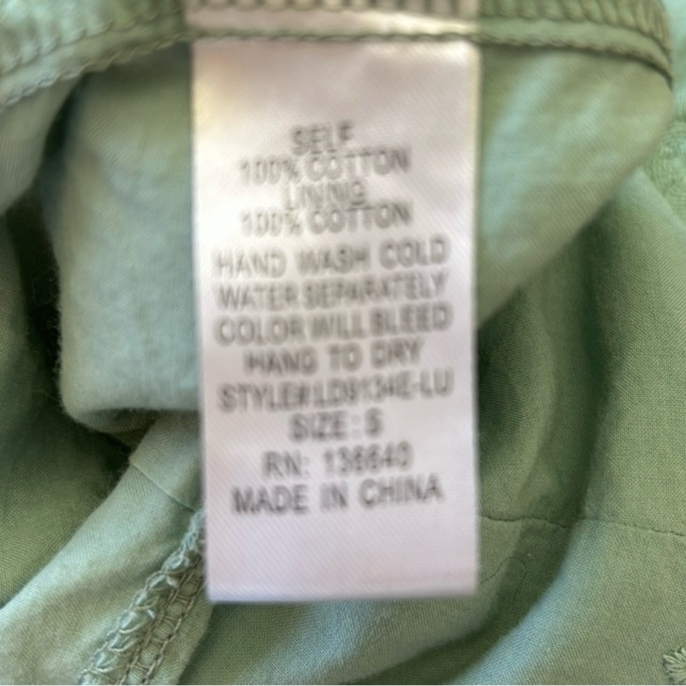 🎉 EUC - 👗 Lulu’s Mint Green Embroidered Halter Dress - Picture 8 of 8